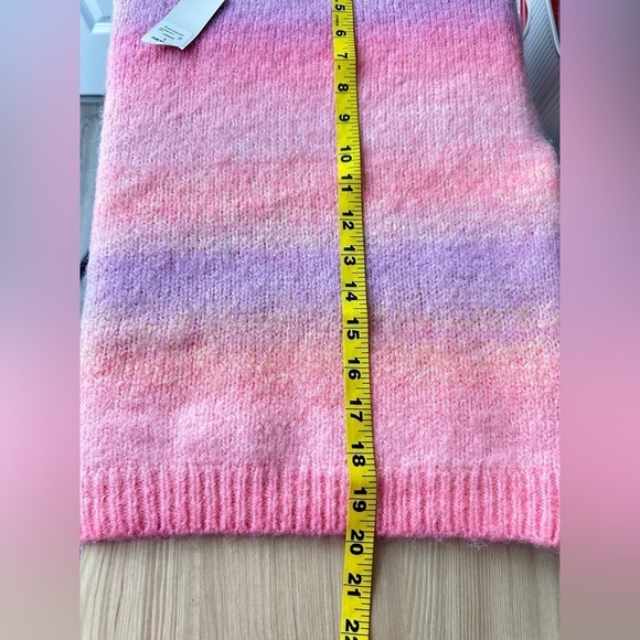 NWT Francesca’s Alicia Multi Ombré Balloon Sleeve Crew Neck Sweater Sz S - Picture 7 of 10